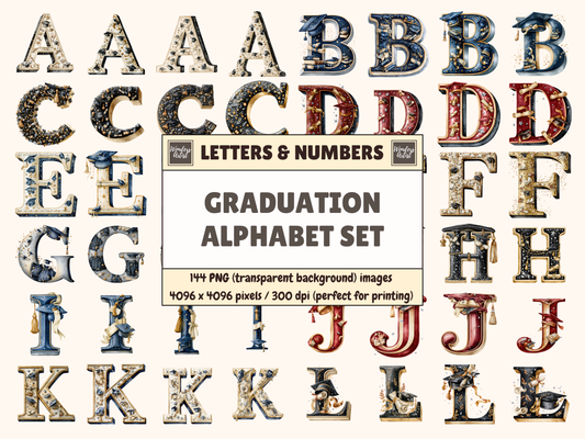 Graduation Alphabet & Numbers