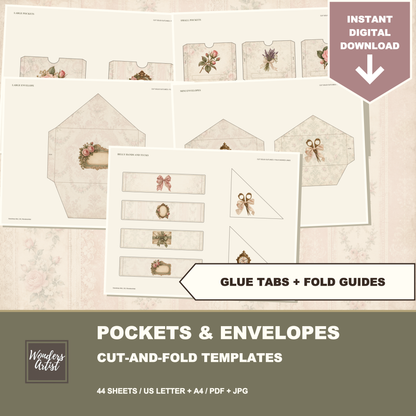 Grandmas Attic Journal Kit — pockets envelopes