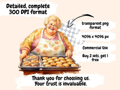 Grandmothers Watercolor Clipart grandma clipart - Wonders Artist