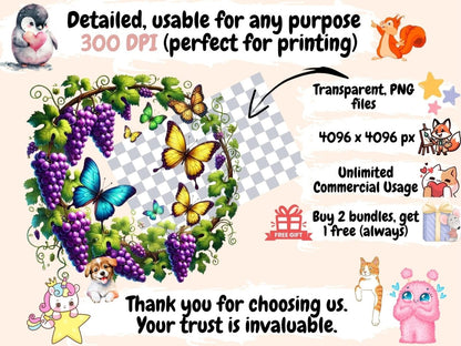 Grapevine Frames Clipart Grape Border Clip - Wonders Artist