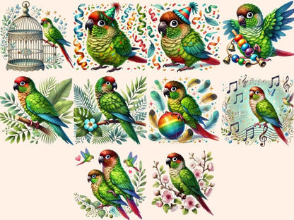 Green - Cheeked Conures Clipart conure clipart - Wonders Artist