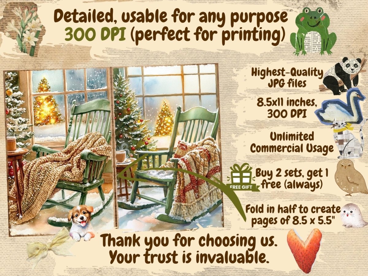 Green Christmas Journal Pages (P1) christmas journals - Wonders Artist