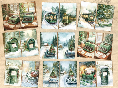 Green Christmas Journal Pages (P2) christmas journals - Wonders Artist
