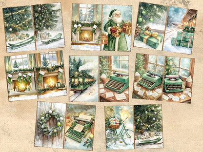 Green Christmas Journal Pages (P2) christmas journals - Wonders Artist