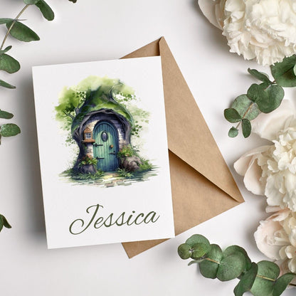 Green Fairy Doors Watercolor Clipart fairy clipart - Wonders Artist