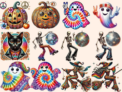 Groovy Halloween Clipart 70s Halloween Art - Wonders Artist
