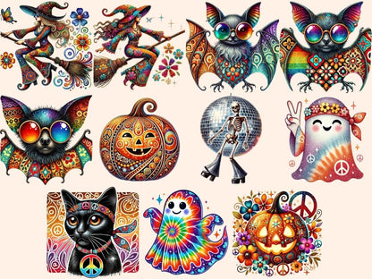 Groovy Halloween Clipart 70s Halloween Art - Wonders Artist