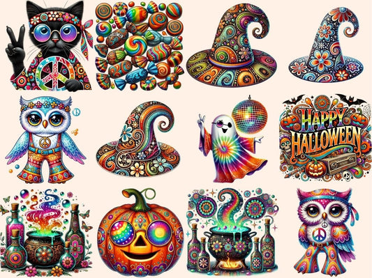 Groovy Halloween (P2) Clipart