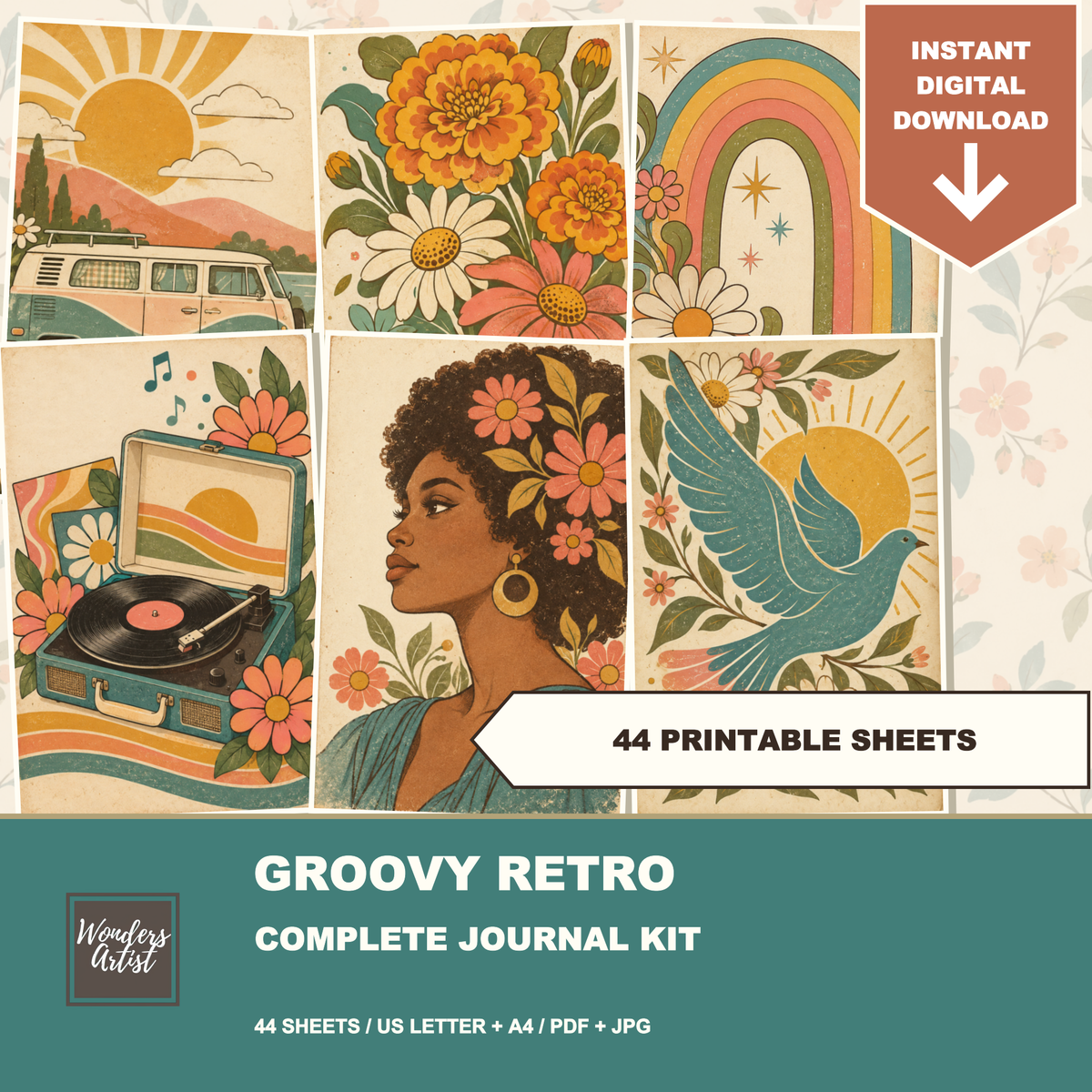 Groovy Retro Journal Kit — listing image 1