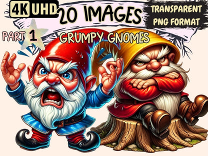 Grumpy Gnomes Clipart Angry Gnomes - Wonders Artist