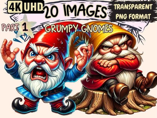 Grumpy Gnomes Clipart Angry Gnomes - Wonders Artist