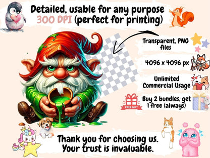 Grumpy Gnomes Clipart Angry Gnomes - Wonders Artist