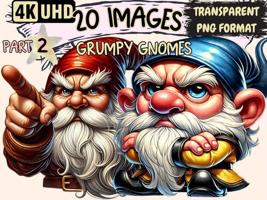 Grumpy Gnomes (P2) Clipart Angry Gnomes - Wonders Artist