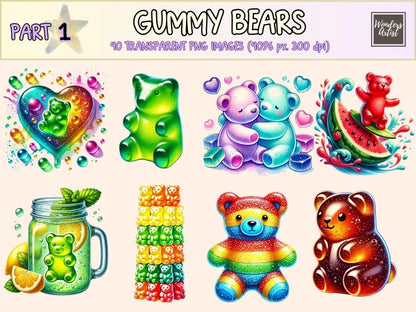 Gummy Bears Clipart bear candy png candy clipart candy printables - WondersArtist