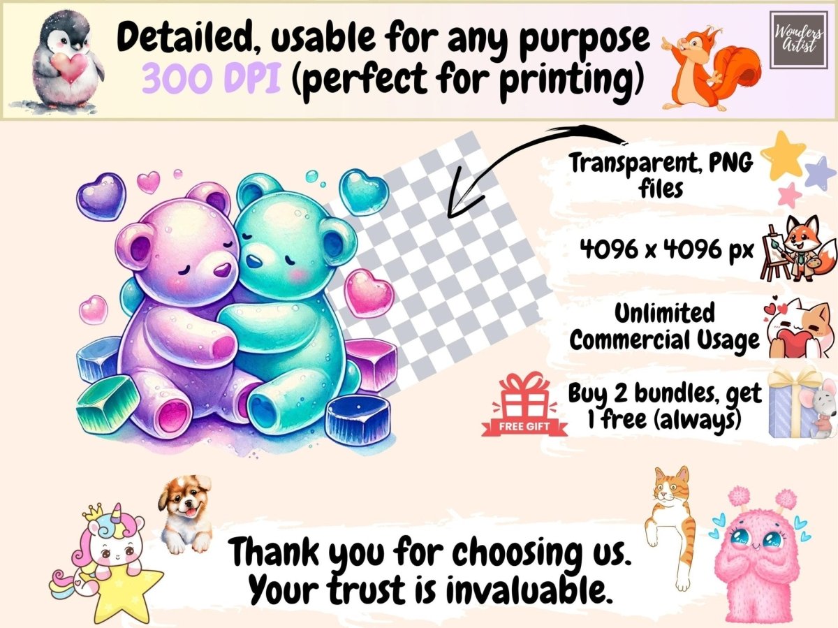 Gummy Bears Clipart bear candy png candy clipart candy printables - WondersArtist