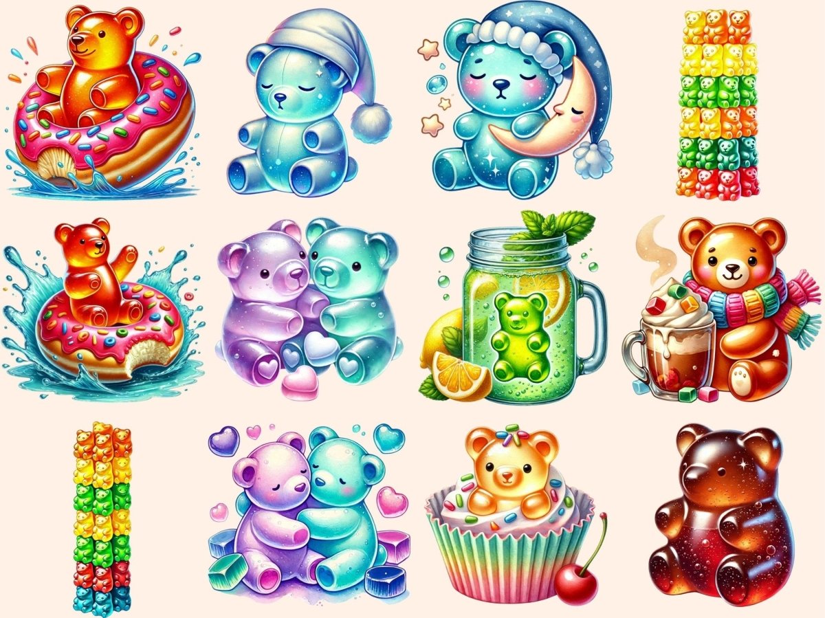 Gummy Bears Clipart bear candy png candy clipart candy printables - WondersArtist