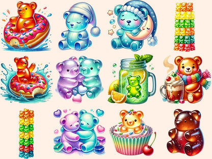 Gummy Bears Clipart bear candy png candy clipart candy printables - WondersArtist
