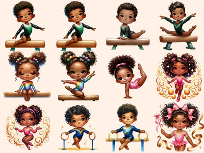 Gymnastics Kids Clipart african kid clipart - Wonders Artist