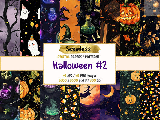 Halloween #2 Seamless Digital Paper - High - Quality Instant Digital Download for Creative Projects