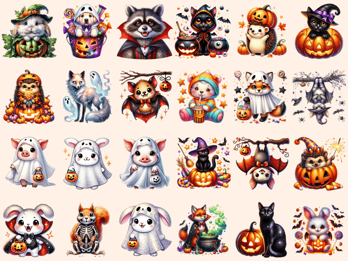 Halloween Animals Clipart animal artwork autopost creepy critters - WondersArtist