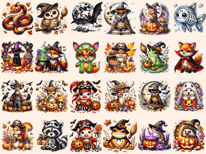 Halloween Animals Clipart animal artwork autopost creepy critters - WondersArtist