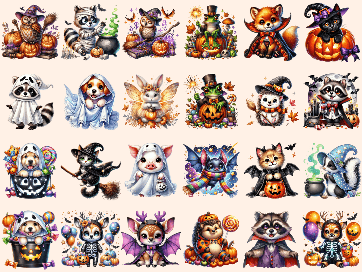 Halloween Animals Clipart animal artwork autopost creepy critters - WondersArtist