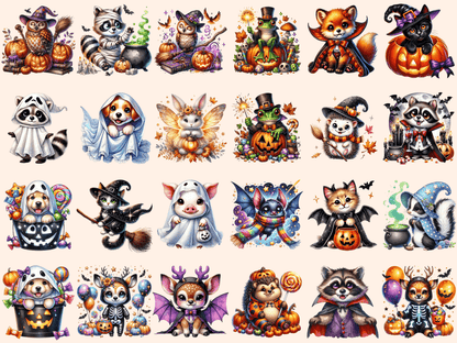 Halloween Animals Clipart animal artwork autopost creepy critters - WondersArtist