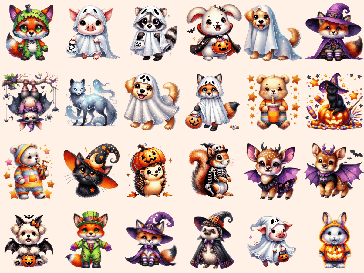 Halloween Animals Clipart animal artwork autopost creepy critters - WondersArtist
