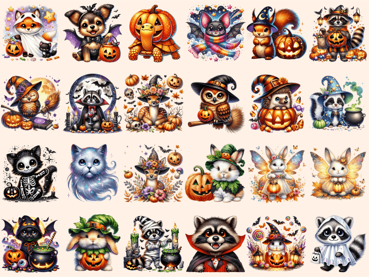 Halloween Animals Clipart animal artwork autopost creepy critters - WondersArtist