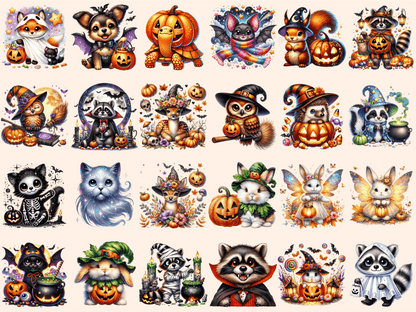 Halloween Animals Clipart animal artwork autopost creepy critters - WondersArtist
