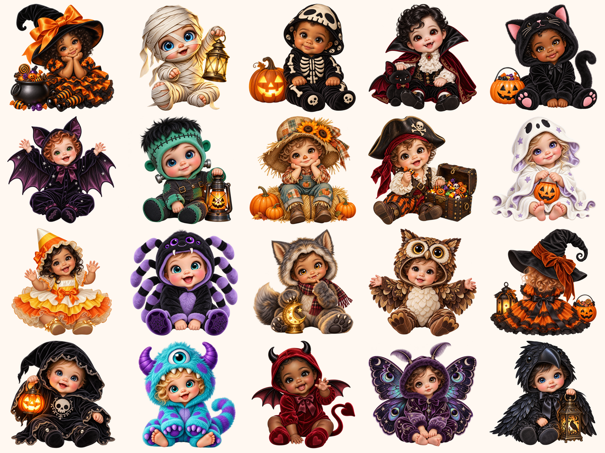 Halloween Babies Clipart — preview 2