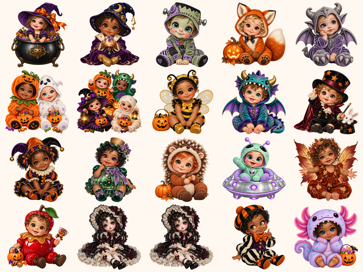 Halloween Babies Clipart — preview 3