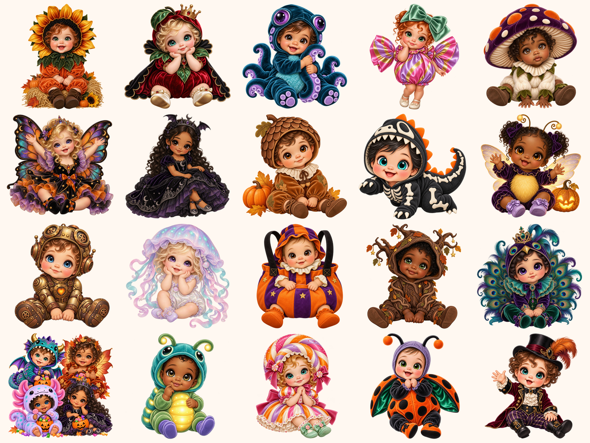 Halloween Babies Clipart — preview 4
