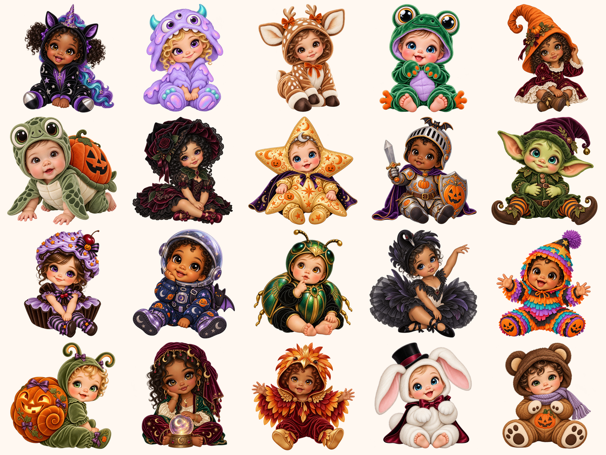 Halloween Babies Clipart — preview 5