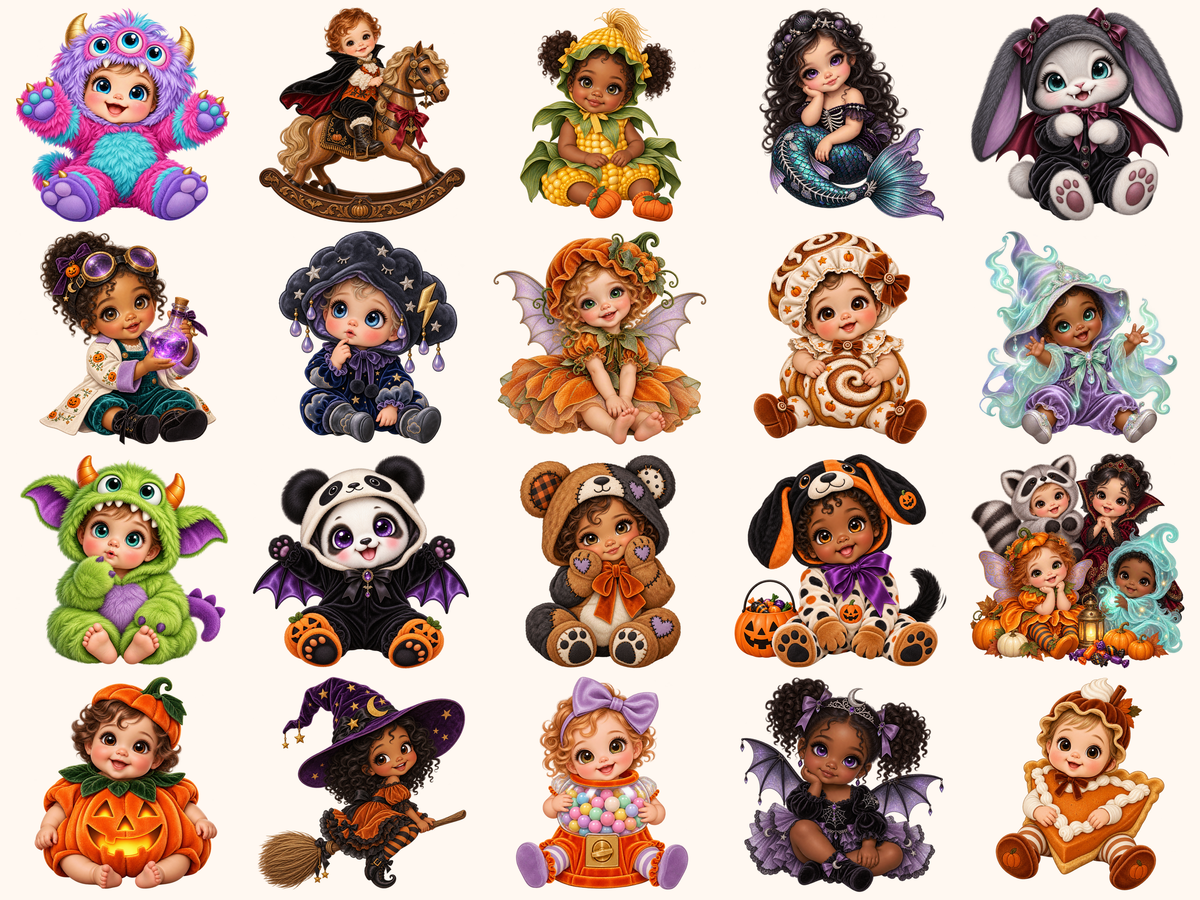 Halloween Babies Clipart — preview 7