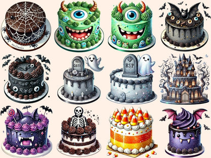 Halloween Cakes Clipart Bat Cake Art - Wonders Artist