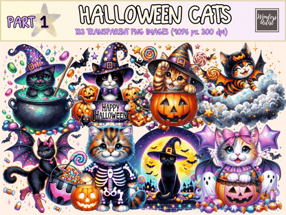Halloween Cats Clipart autopost Black Cat PNG Cat Costume Clipart - WondersArtist