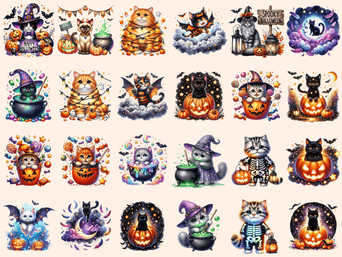 Halloween Cats Clipart autopost Black Cat PNG Cat Costume Clipart - WondersArtist