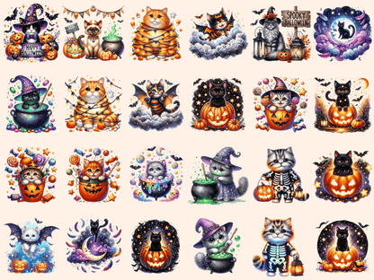 Halloween Cats Clipart autopost Black Cat PNG Cat Costume Clipart - WondersArtist