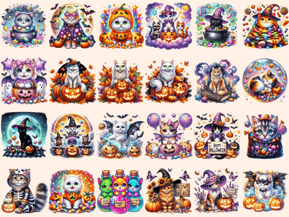 Halloween Cats Clipart autopost Black Cat PNG Cat Costume Clipart - WondersArtist