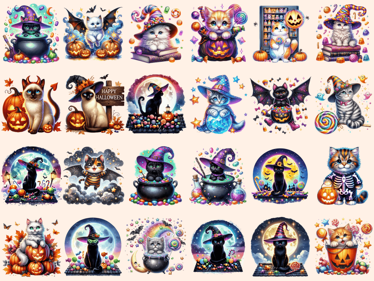 Halloween Cats Clipart autopost Black Cat PNG Cat Costume Clipart - WondersArtist