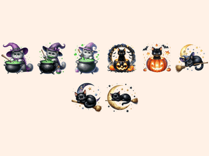 Halloween Cats Clipart autopost Black Cat PNG Cat Costume Clipart - WondersArtist