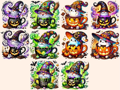 Halloween Cup Gnomes Clipart coffee cup clipart - Wonders Artist