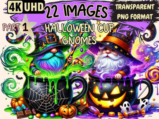 Halloween Cup Gnomes Clipart coffee cup clipart - Wonders Artist