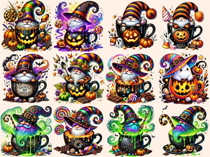 Halloween Cup Gnomes Clipart coffee cup clipart - Wonders Artist