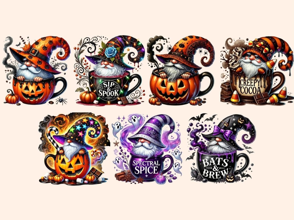 Halloween Cup Gnomes (P2) Clipart Cup Gnome Graphics - Wonders Artist