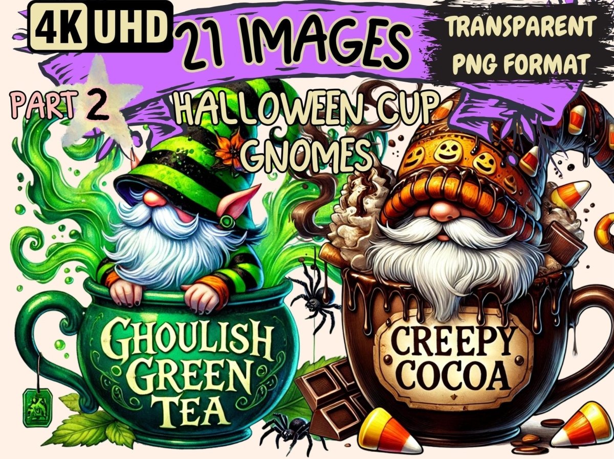 Halloween Cup Gnomes (P2) Clipart Cup Gnome Graphics - Wonders Artist