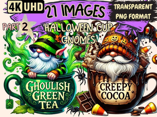 Halloween Cup Gnomes (P2) Clipart Cup Gnome Graphics - Wonders Artist