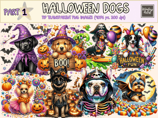 Halloween Dogs Clipart autopost Costume Dog Clipart Cute Dog Costume - WondersArtist