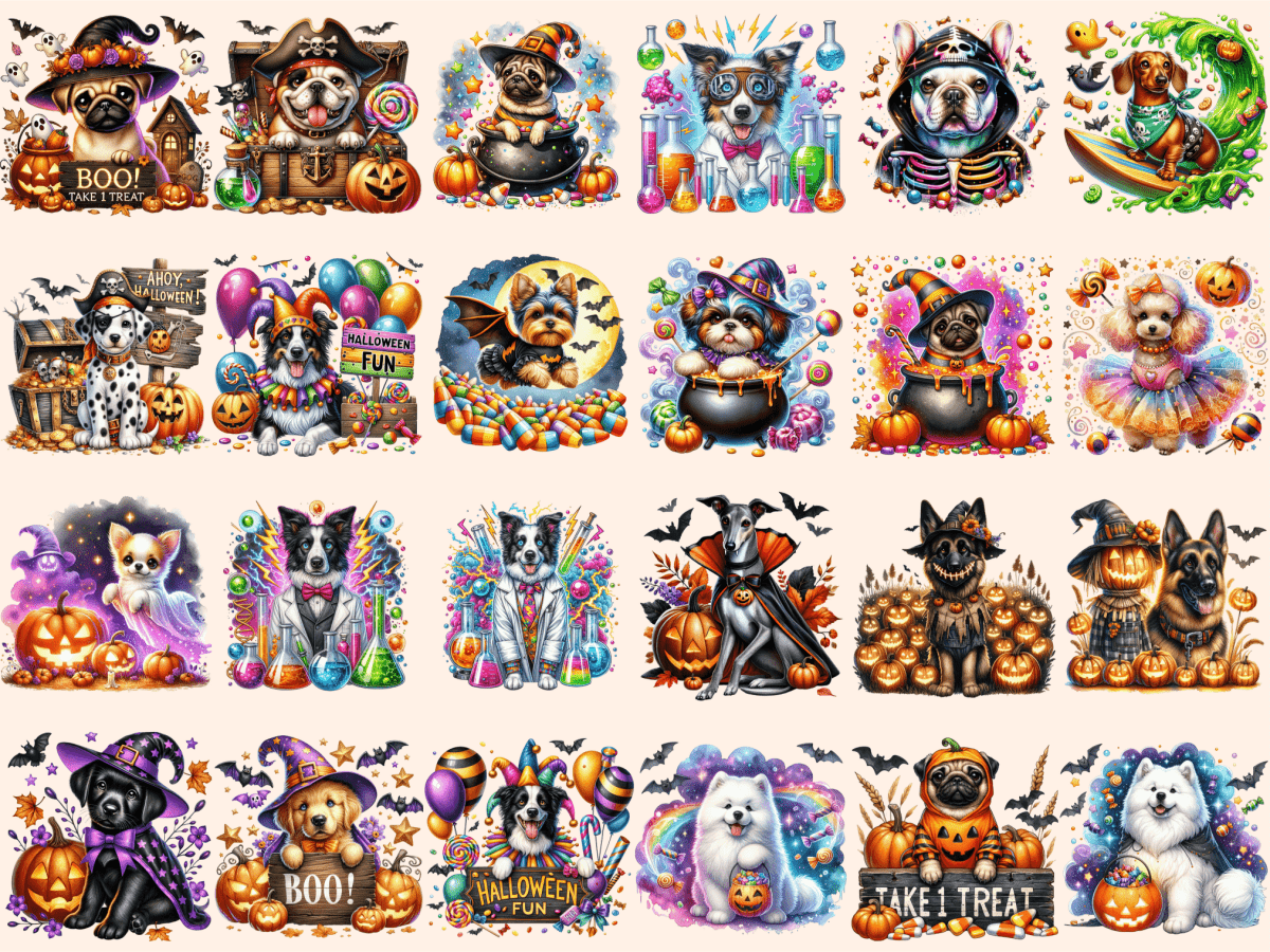 Halloween Dogs Clipart autopost Costume Dog Clipart Cute Dog Costume - WondersArtist